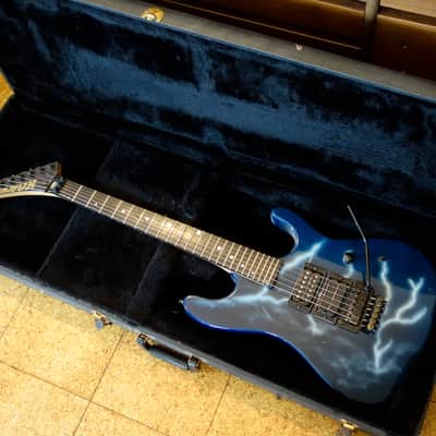 Kramer Night Swan 1987 lightning bolt graphic Buddy Blaze 24.75" scale - All OriginaL Pro setup image 3