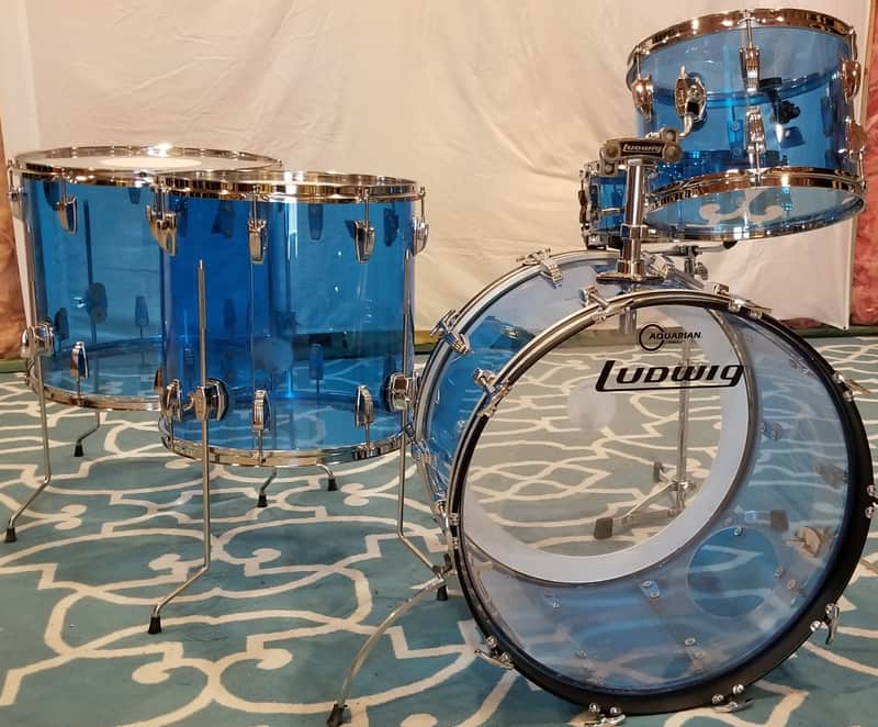 Ludwig Vistalite Mid 70s Blue image 1