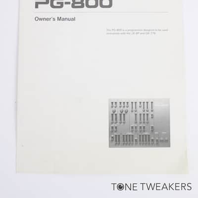 Roland PG-800 Synthesizer Programmer Owners Manual MKS-70 VINTAGE SYNTH DEALER