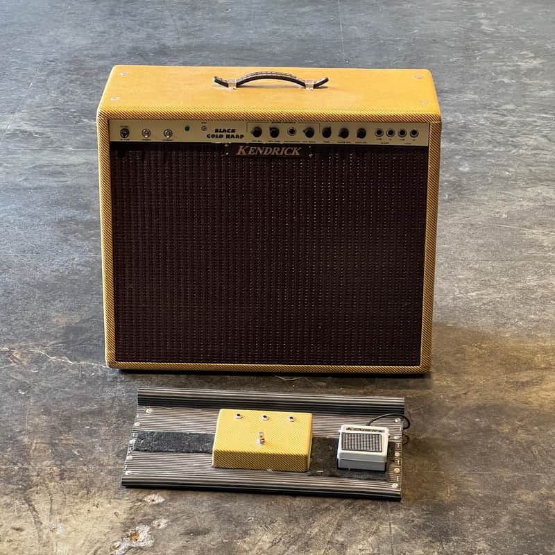 Kendrick CUSTOM ORDER 1x10”/1x12” Black Gold Harp Amp - Tweed image 1
