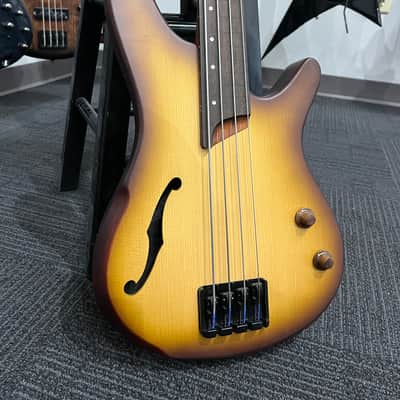 Ibanez SRH500F Fretless 4 String Bass Natural Browned Burst Flat image 2