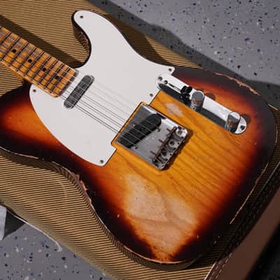 Fender Custom Shop 1958 telecaster LTD Heavy Relic Chocolate 3 Tonesunburst image 5