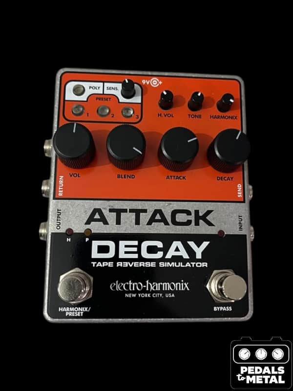 Electro-Harmonix Attack Decay Reverse Tape Simulator 2019 - Present - Orange / Black - X18706 image 1