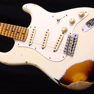 Fender Custom Shop 1959 Stratocaster Journeyman Relic NAMM 2019 LTD Olympic White/3 Tone Burst image 1