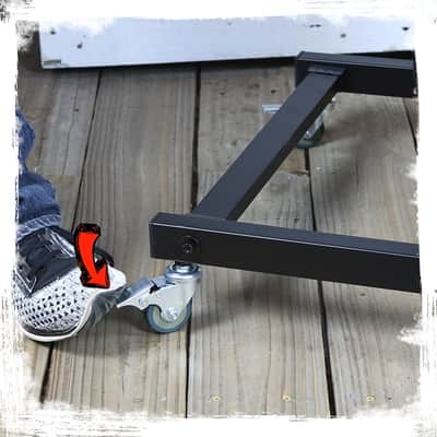 Griffin Rackmount Stand and Adjustable Top Mixer Platform Mount - 19U Rolling Cart Holder for Music Studio - Pro Audio Recording Cabinet Stage Equipment image 11
