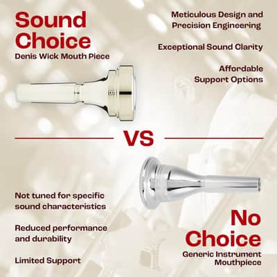 Denis Wick Classic Trombone Mouthpiece Silver Plated, 5880-12CS - V-Type Design for Balanced Tone & Smooth Response - Small Shank Fitting Trombone Accessory 24.7 x 6.5 x 6.1mm image 5