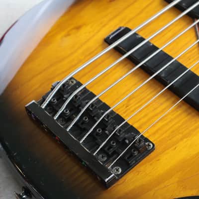 1995 Aria Pro II AVB-SB-06A Steve Bailey Signature 6-String Fretless Bass (Sunburst) image 4