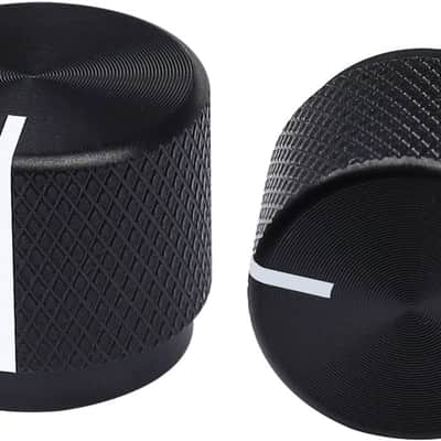 2pcs Guitar Knob,Black Aluminum Rotary Electronic Control Potentiometer Knob,Volume Control Knob,Audio knob,Electric Guitar Knob,Switch Knob,20mm Dia. x 17mm Height for 6 mm Diameter Shaft image 5
