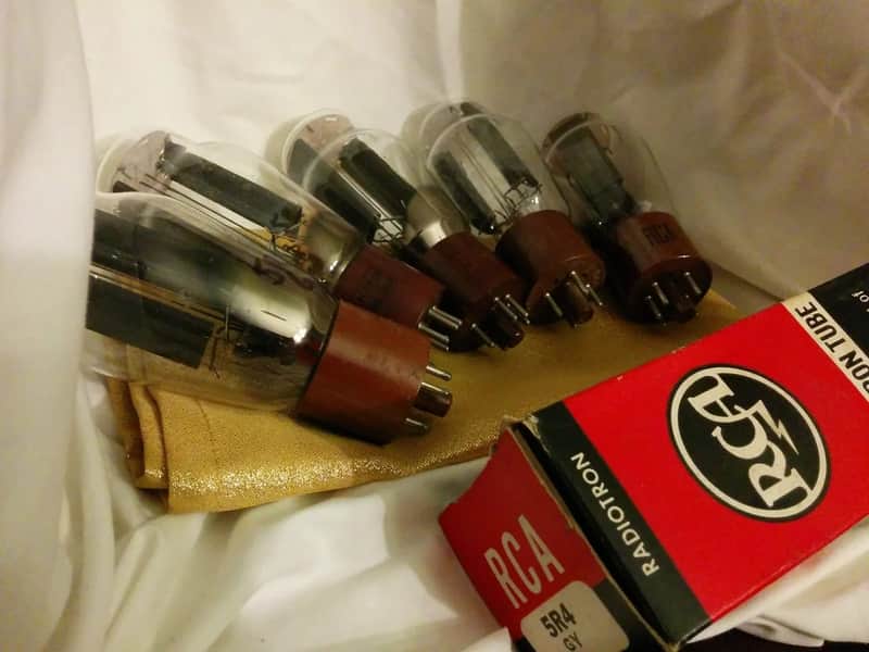 RCA GE 5R4GY ST Brown Base Coke Bottle Balanced Rectifier Vacuum Tube AT1000 tested tNOS 1945-1965 image 1