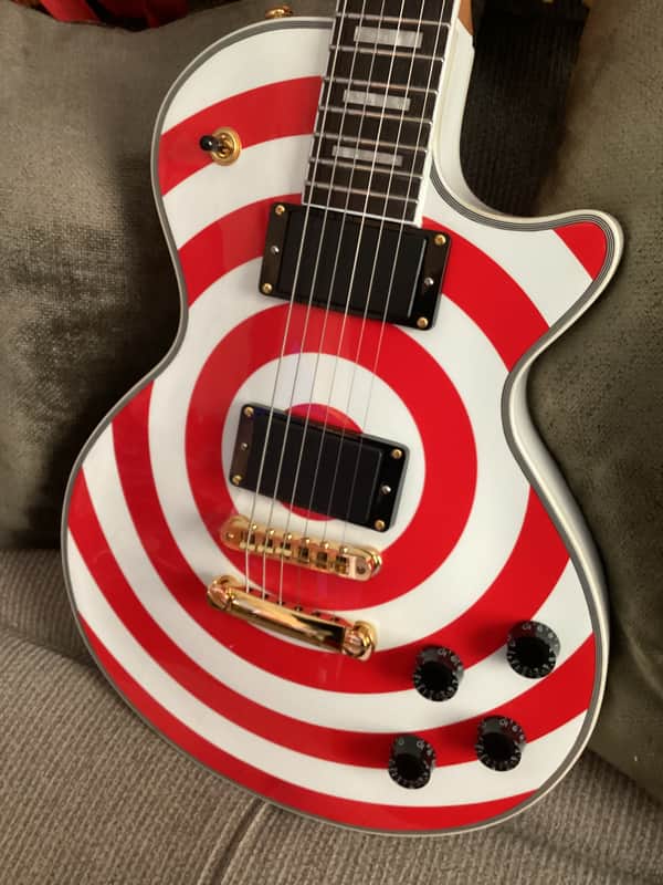 2025 Zakk Wylde inspired Firefly Les Paul Red Bullseye Custom Shop replica image 1