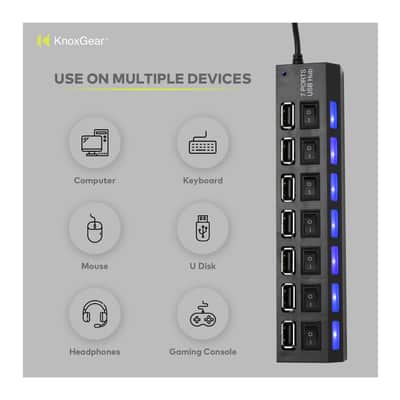 Knox Gear Universal 7-Port 2.0 USB Hub image 10