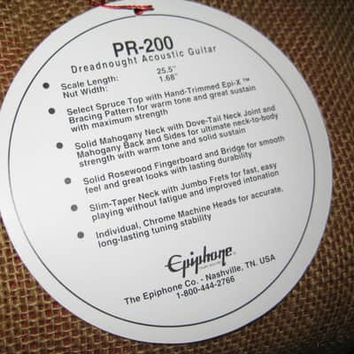 Epiphone Dealer Display Set of 4 Promo Tags and Sign 1990's image 6