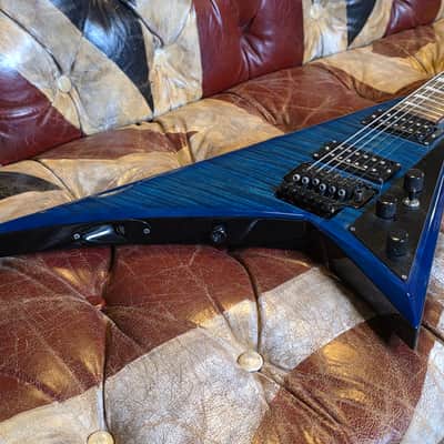 Jackson RR3 Pro Randy Rhoads MIJ Japan Aqua Burst AAA Flame Top Flying V image 9