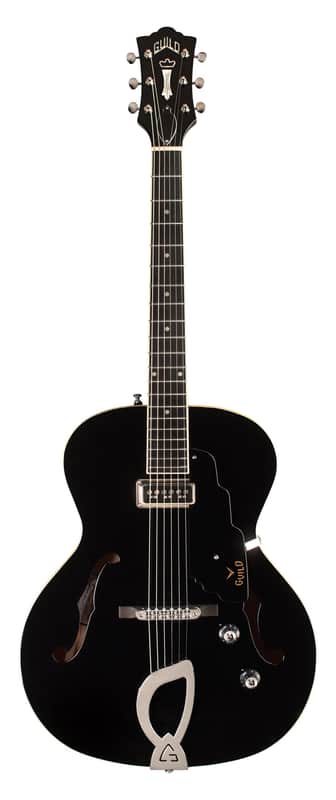 Guild T-50 Slim Dynasonic - Hollow Body Electric Guitar - Black 2024 - Gloss image 1