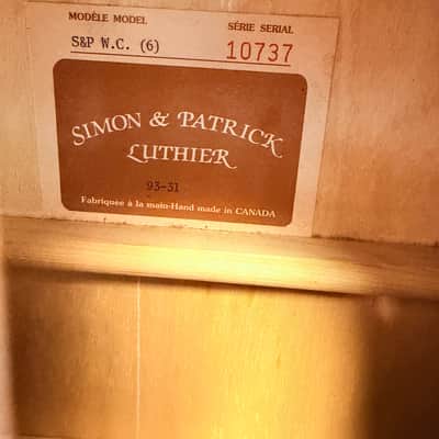 Simon & Patrick Woodland Cedar Dreadnought Acoustic Guitar Made in Canada 1993 image 3