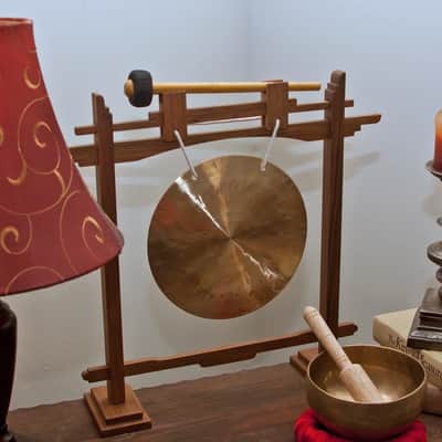Dobani GSCW10 Pedestal 10-Inch Gong Stand - Walnut image 5