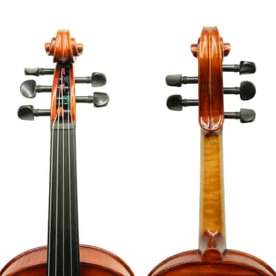 5 String Strad Handmade 4/4 Violin Outfit Italian Spruce European Flamed Maple image 6