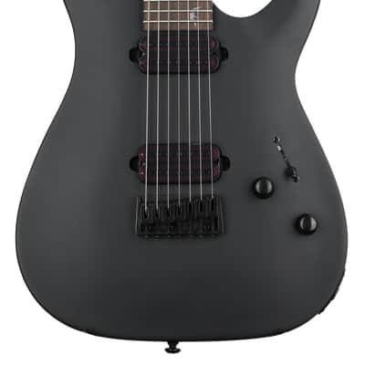 Schecter Damien-7 Electric Guitar - Satin Black image 2