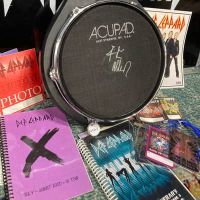 Rick Allen's Def Leppard Adrenalize Tour, 10" Hart AcuPad Trigger Pad (RA #2075) 1990s - Gold, AUTOGRAPHED HEAD!! image 5