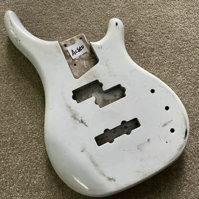White 4 String Electric Bass Basswood Body image 1