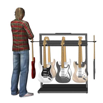 D'Luca Free Standing Modular Guitar Display Single Tier image 3