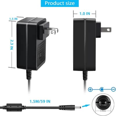 9V 2A Power Supply Charger Cable for Roland PSB-1U Adapter, for Boss PSA-120S ME-80 RC-30 RC-202 ME-70 Power Guitar Pedal, for DYMO LabelManager LM-160 500TS 100 150 220P 350 LM210D LM-200 image 3
