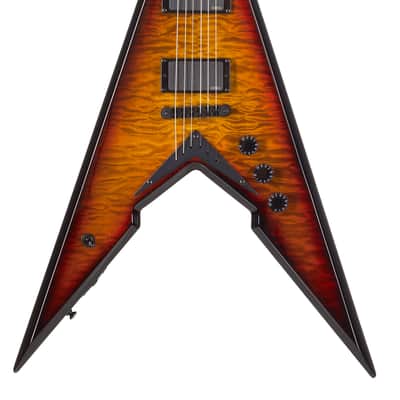 Wylde Audio Viking V Bloodburst Quilted Top Zakk Wylde V Shape Electric Guitar image 2