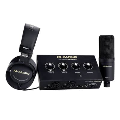M-Audio M-Track DUO HD Audio Interface Producer Pack + Pop Blocker image 2