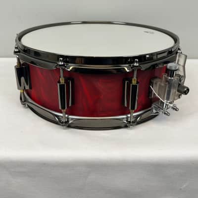Drum Craft Series 7 Birch Snare - Red Satin Flame image 3