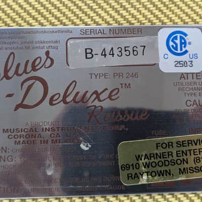 Fender Blues Deluxe Reissue 40-Watt 1x12 All-Tube Combo Amplifier - Used + cover image 9