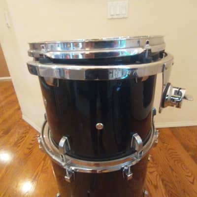 Ludwig Accent series 12 round x 10 inch rack tom gloss black excellent ! image 3