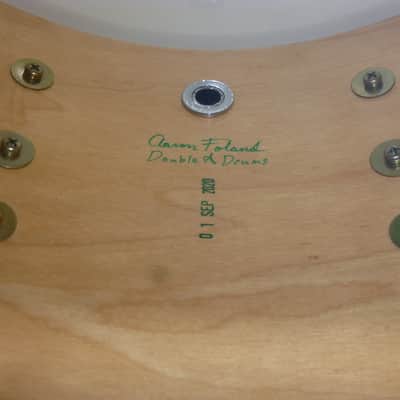 Double A drums 7.5x14" custom snare drum, pearl masters custom extra shell in amber burnish finish w/ video image 7
