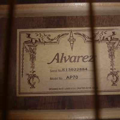 Alvarez AP70 Parlor Guitar w/ Gig Bag-PRICE REDUCED! image 8
