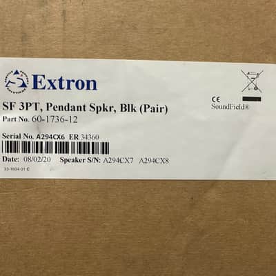 Extron SF 3PT - 3" Pendant Speaker Pair - Black, Pt#: 60-1736-12 image 2
