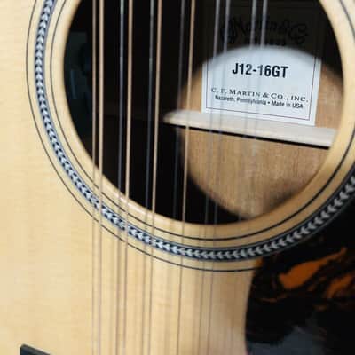 Martin J12-16GT 12 String Acoustic Electric Guitar w/ Fishman Matrix OHSC Case image 9