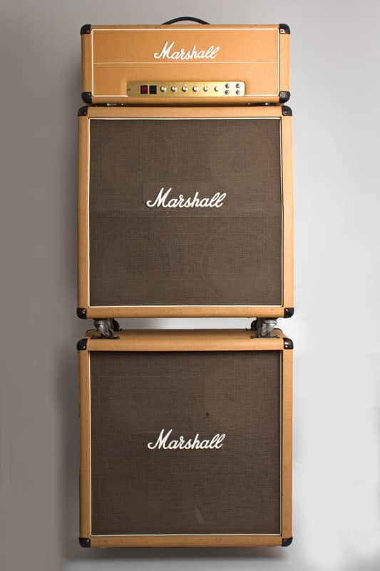 Marshall  JMP Model 1987/2187 Lead MKII 50 Watt Tube Full Stack Amplifier (1977), ser. #03535J. image 1