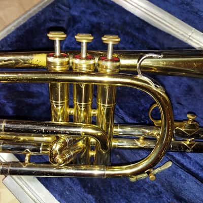 Reynolds Medalist Cornet Brass, USA, with case and mouthpiece image 9