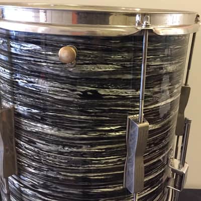 1966 Ludwig Black Oyster Pearl Club Date Drum Kit - w/matching Snare Drum RINGO! image 13