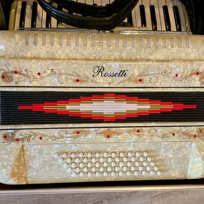 Rossetti Piano Accordion w/ Case & Straps - Pearlescent Finish image 1
