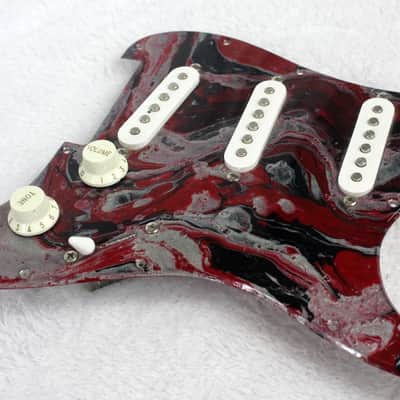 Custom Swirl Painted Fender Squier  Affinity Strat Loaded Pickguard (11 Hole) image 2