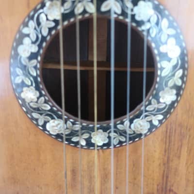 Antique 1890s Unknown Classical Baroque Parlor Guitar Exquisite Inlays Wood Rosewood Mahogany Martin Regal Washburn Possibly Made By Aubry-Maire or Jérôme Thibouville-Lamy (J.T.L.) Mirecourt, France image 3