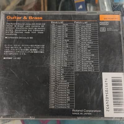 Roland SO-PCM1-02 Guitar and Brass - ROM Card - Roland JD/JV Synthesizers image 2
