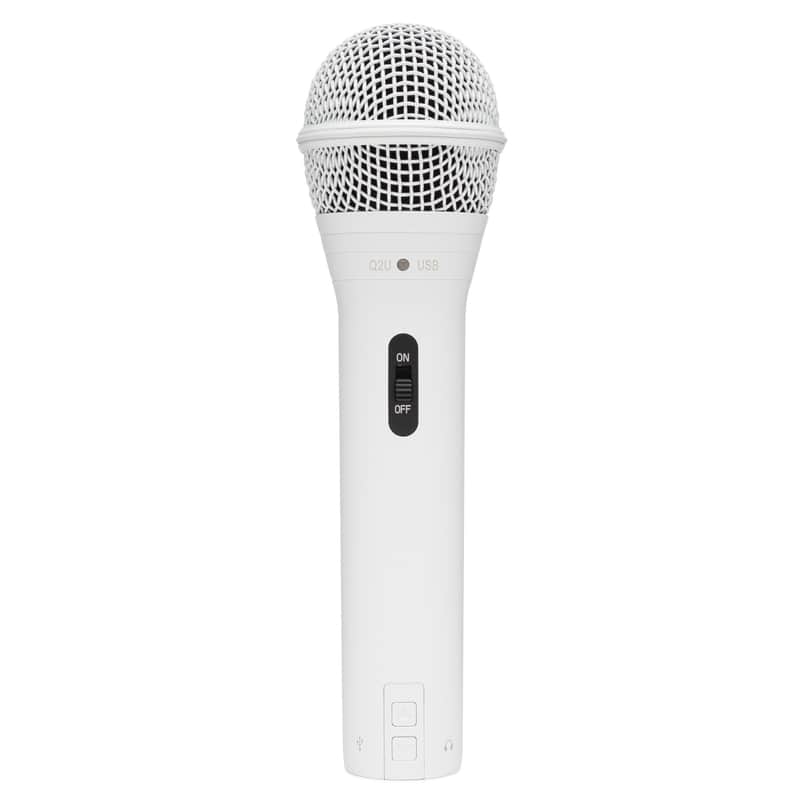 Samson Q2U Handheld Dynamic USB Microphone Recording and Podcasting Pack (White) image 1