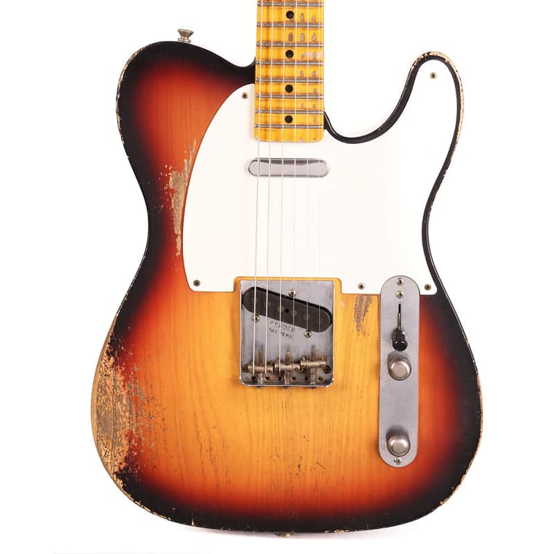 Fender Custom Shop 1955 Telecaster Heavy Relic 2-Tone Sunburst over Blonde Masterbuilt Andy Hicks image 1