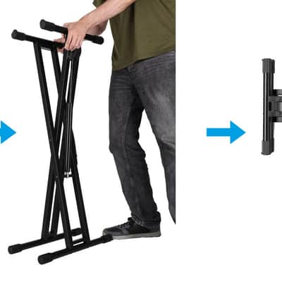 Rockville RKS-AIR Hydraulic Air Powered Keyboard Stand with DJ Table Shelf image 17