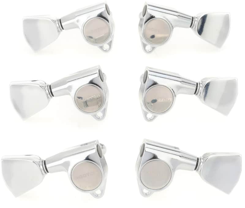 Gotoh SG301-04 Tuners - 3+3 Chrome  Keystone Buttons image 1
