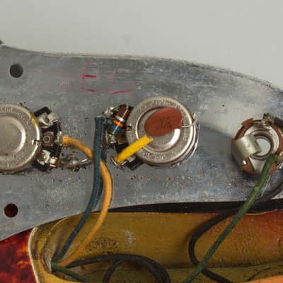 Fender  Jaguar Solid Body Electric Guitar (1965), ser. #105620, tweed hard shell case. image 14