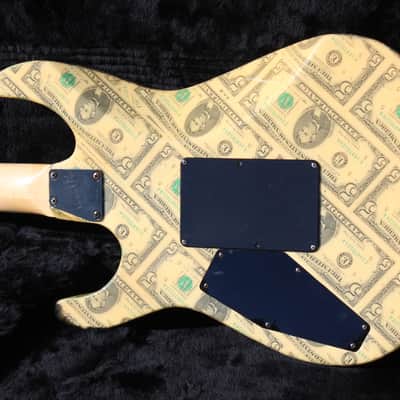 1988 ESP USA Custom Shop Mirage Deluxe Finished With Real $5 Dollar Bills Guitar Super Rare - OHSC image 13
