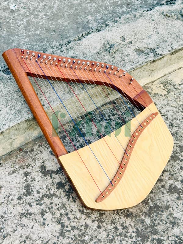 22 String Lute Harp – Portable Celtic Lyre Harp Handmade Folk Instrument - US Duty Free image 1