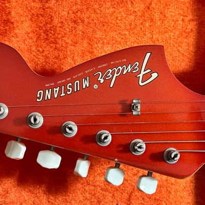 Fender Mustang Guitar with Rosewood Fretboard 1969 Competition Red image 2